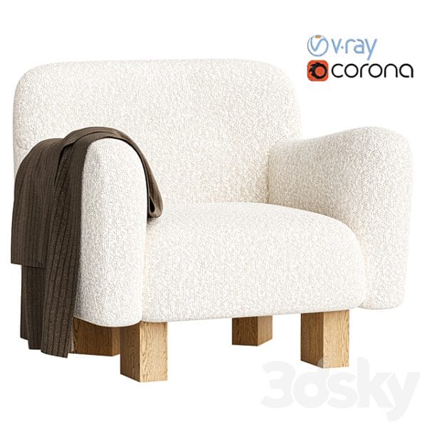 آبجکت سه بعدی صندلی مدرن