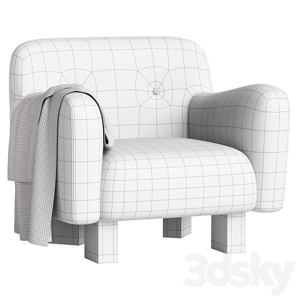 آبجکت سه بعدی صندلی مدرن