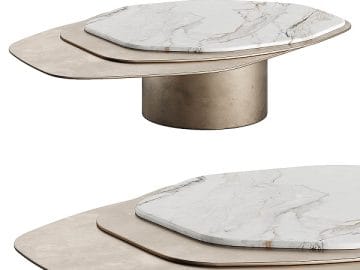 آبجکت سه بعدی میز جلو مبلی مدرن